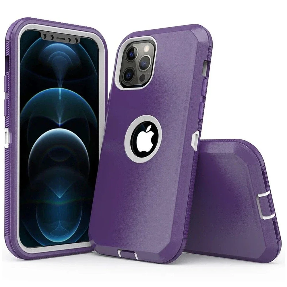 For iPhone12 Mini/12 Pro/12 Pro Max Case Hybrid+Belt Clip Fit